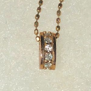 10k yellow gold necklace  diamonds pendant head